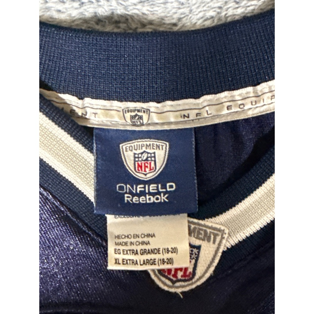 Reebok NFL Dallas Cowboys Tony Romo 9 Jersey Youth XL Navy Blue Football Onfield - Picture 8 of 16